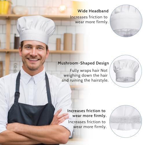 Vue 5 de Bonnet De Cuisinier Unisexe