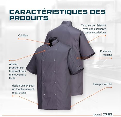 Vue 5 de Veste De Chef