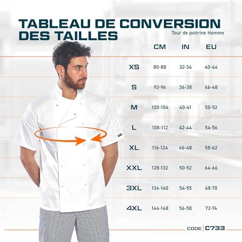 Vue 7 de Veste De Chef