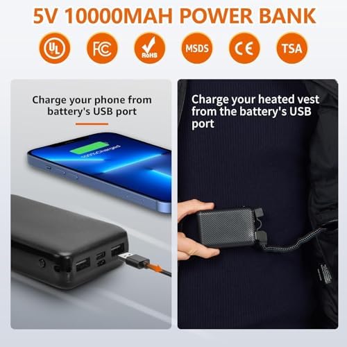 Vue 4 de Gilet Chauffant Gilet Chauffant