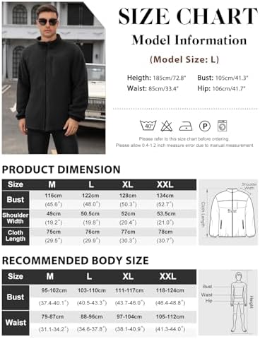 Vue 5 de Veste Polaire Homme Hiver