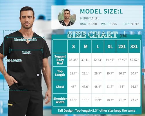 Vue 5 de Blouse Medicale Homme Coton