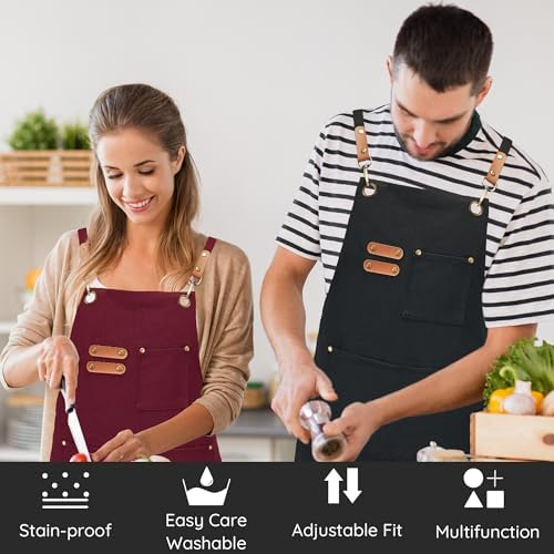 Vue 2 de Tabliers Toile Tabliers De