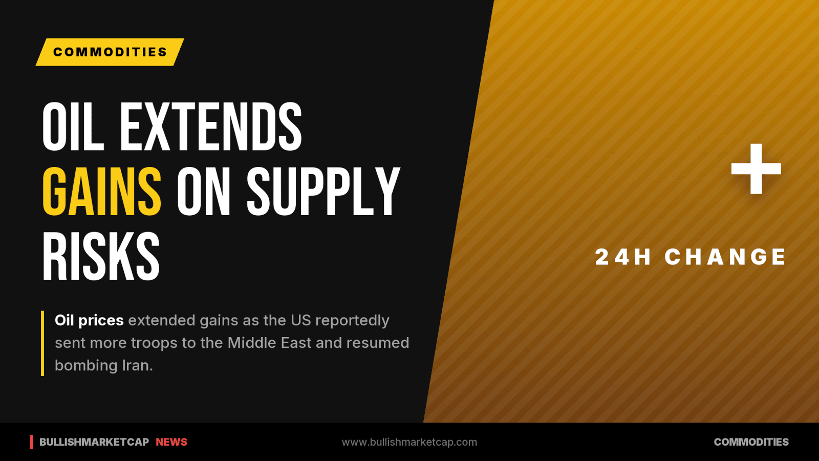 Oil Extends Gains on Middle East Supply Risks