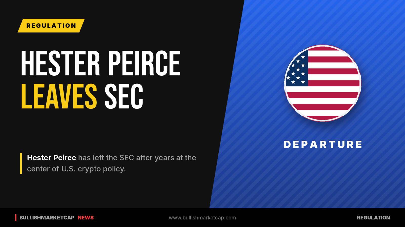 Hester Peirce Departs SEC After Years Shaping U.S. Crypto Policy