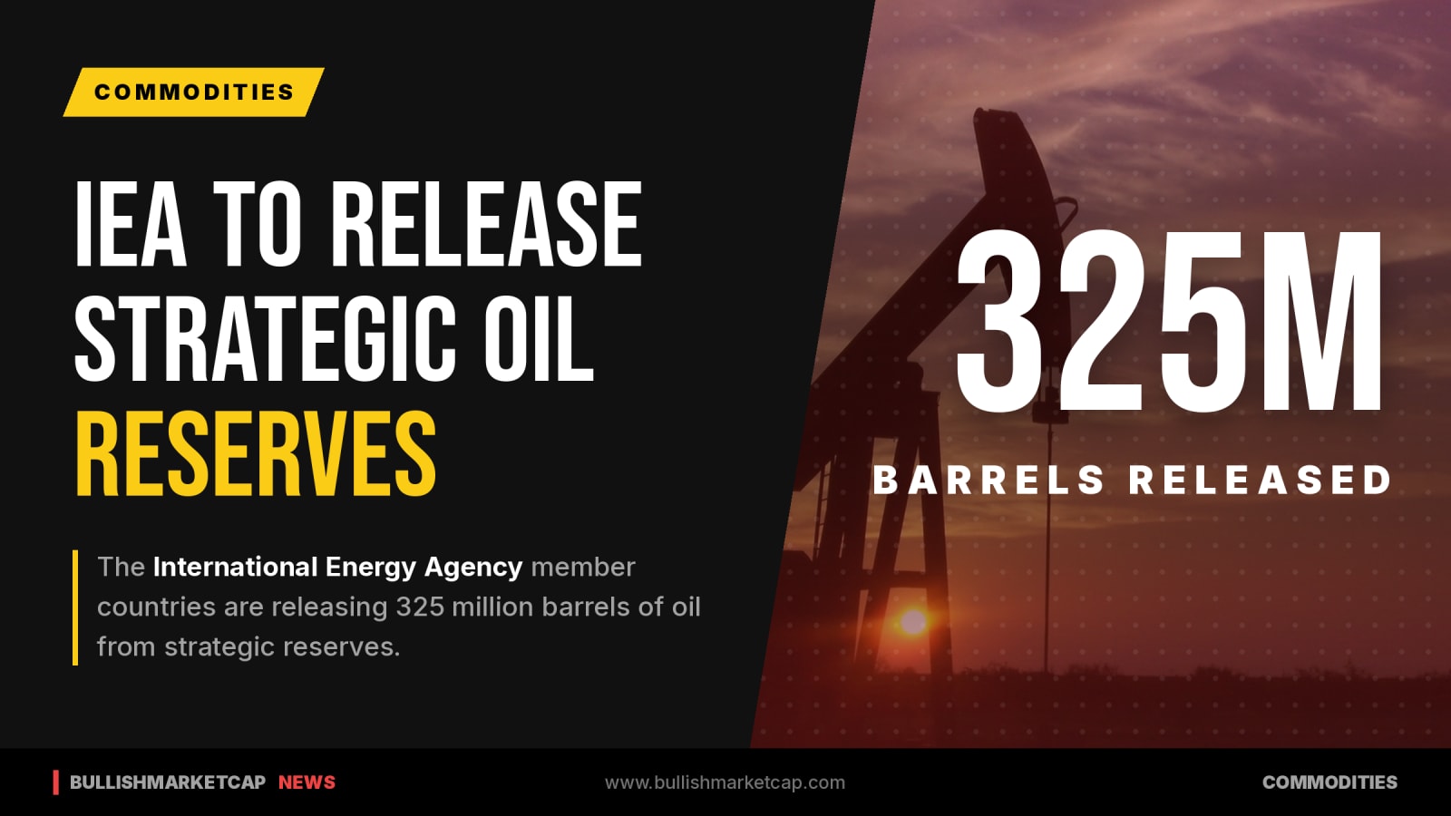 IEA Member Countries to Release 325 Million Barrels of Oil