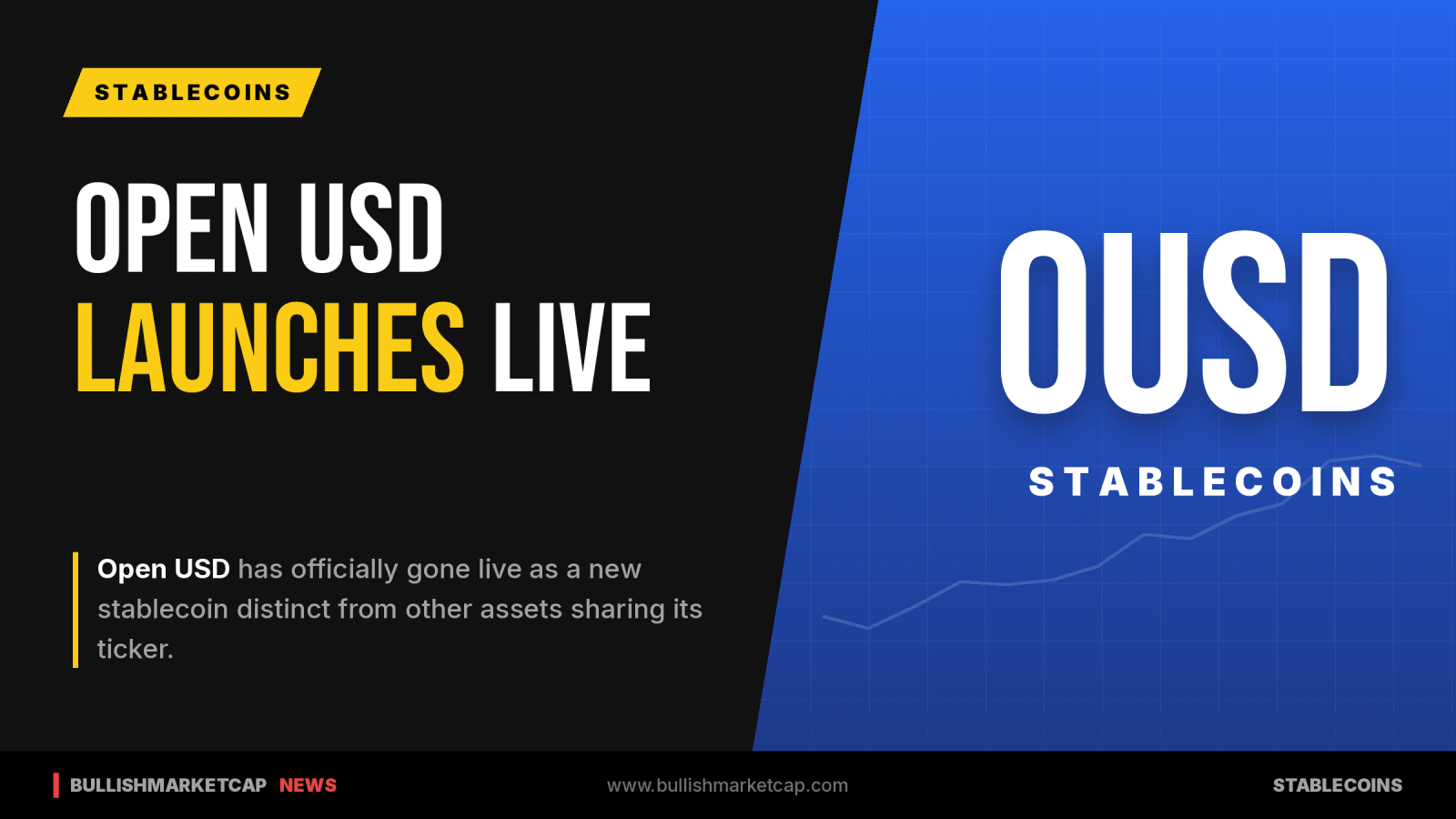 Open USD Stablecoin Launches With Distinction From Price Tracker Asset