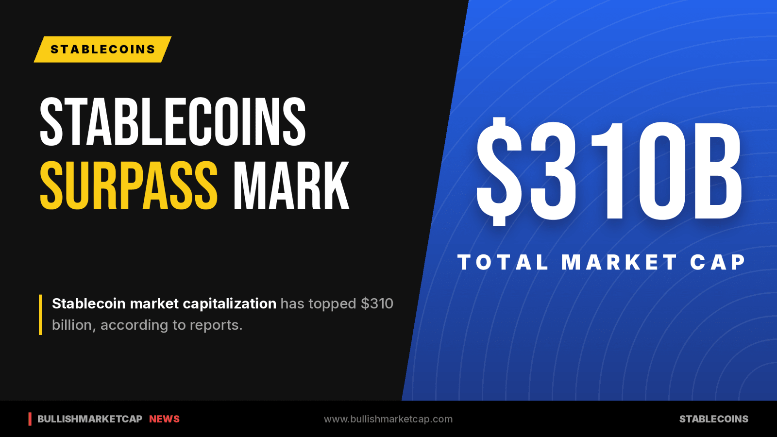 Stablecoin Market Capitalization Surpasses $310 Billion