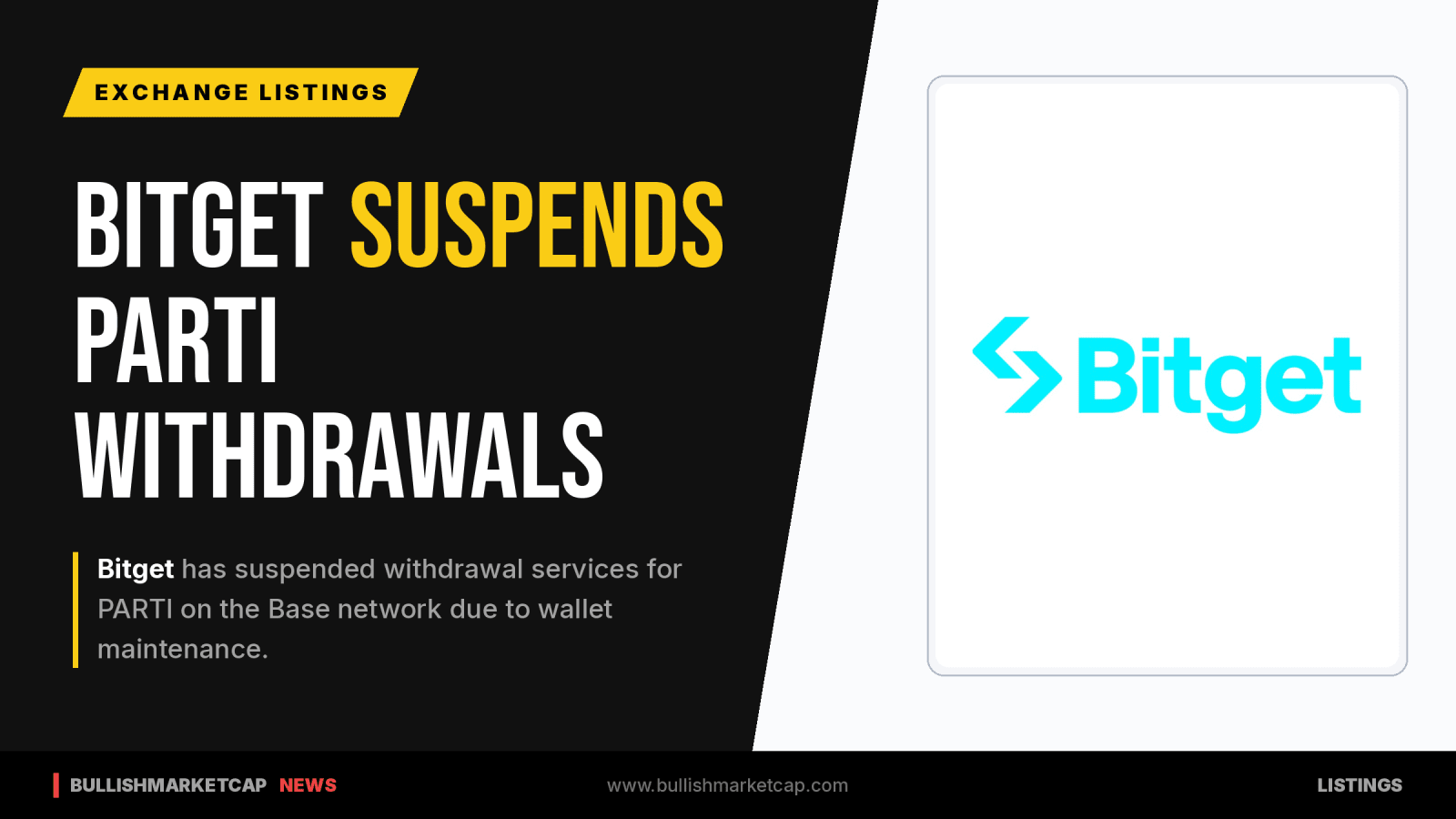Bitget Suspends PARTI Base Network Withdrawals