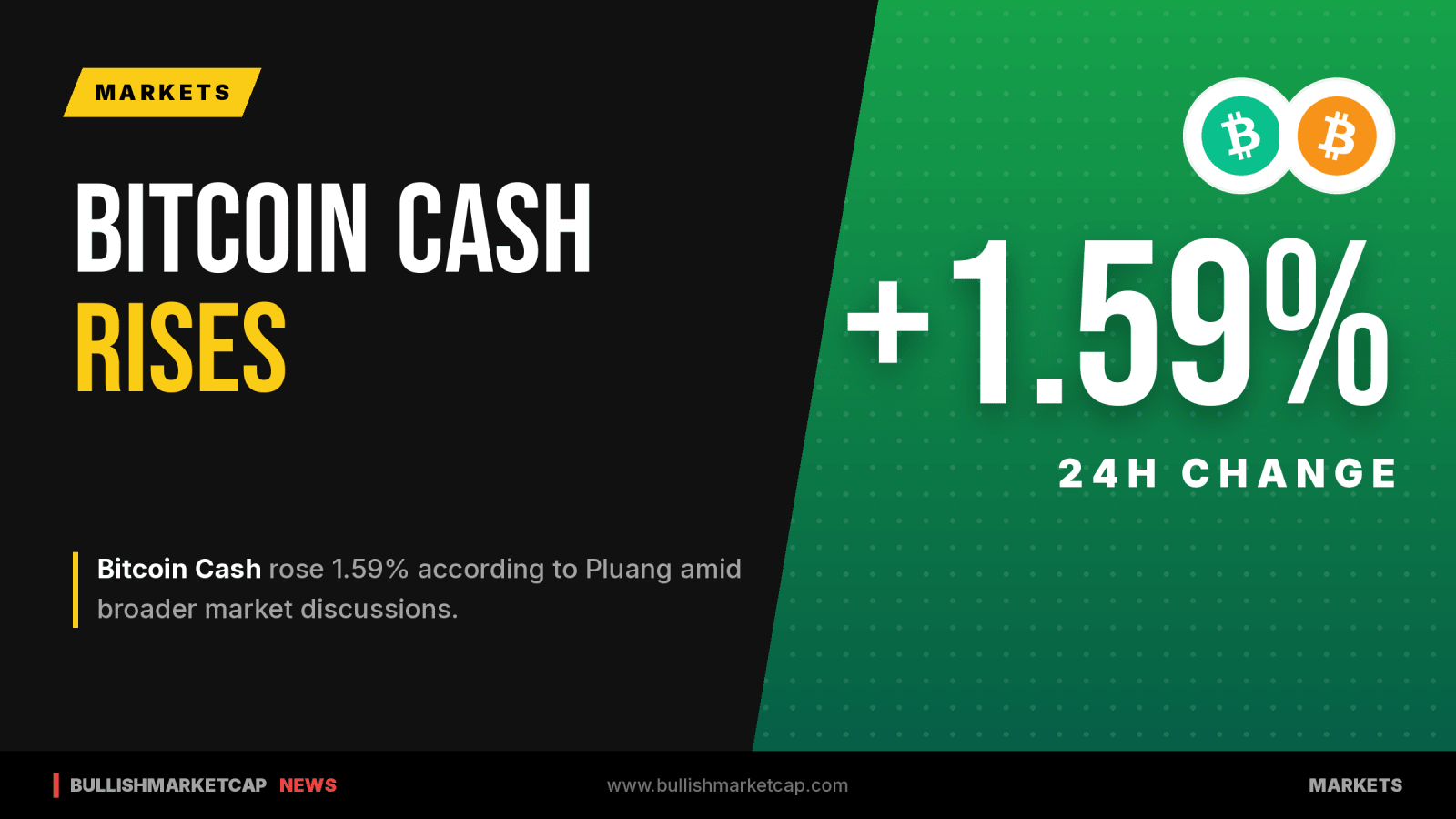 Bitcoin Cash Rises 1.59% Amid Bitcoin Crash Fears
