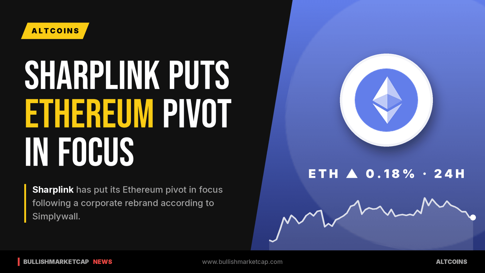 Sharplink Highlights Ethereum Pivot Following Rebrand