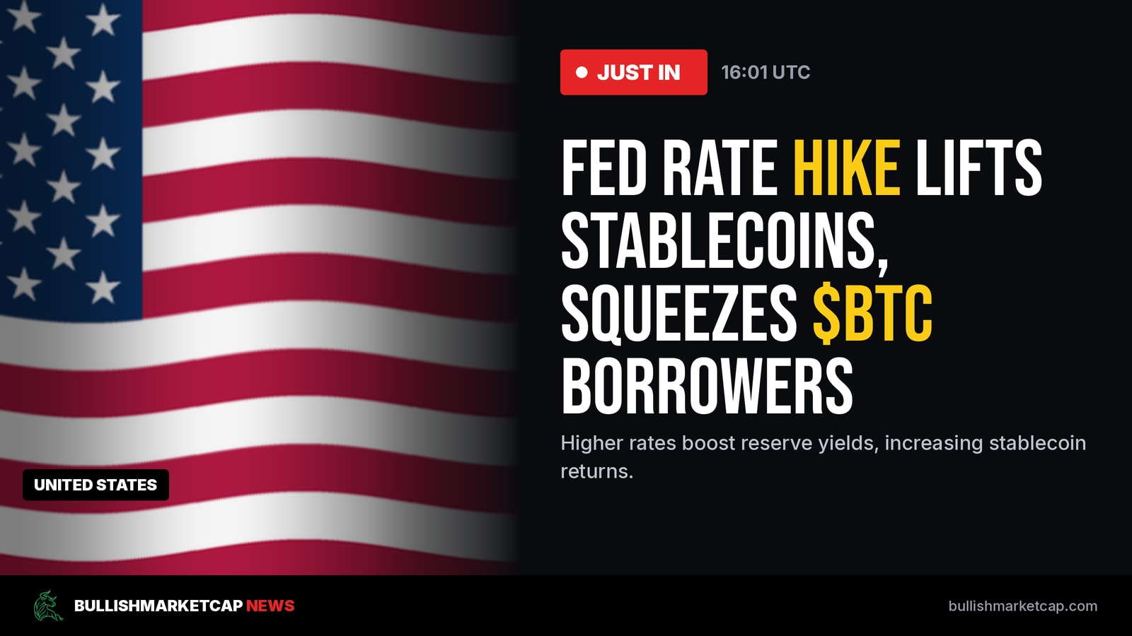 Fed Rate Hike Boosts Stablecoins, Pressures Bitcoin Borrowers