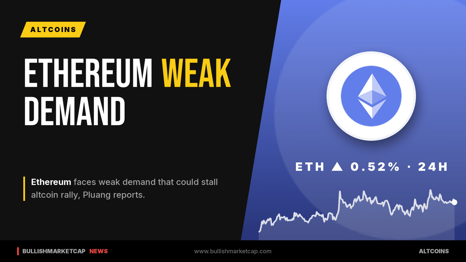 Ethereum Weak Demand Threatens Altcoin Rally