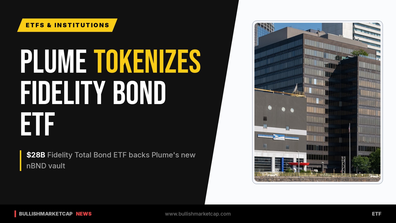 Plume Launches nBND Vault Backed by Fidelity $28B Bond ETF