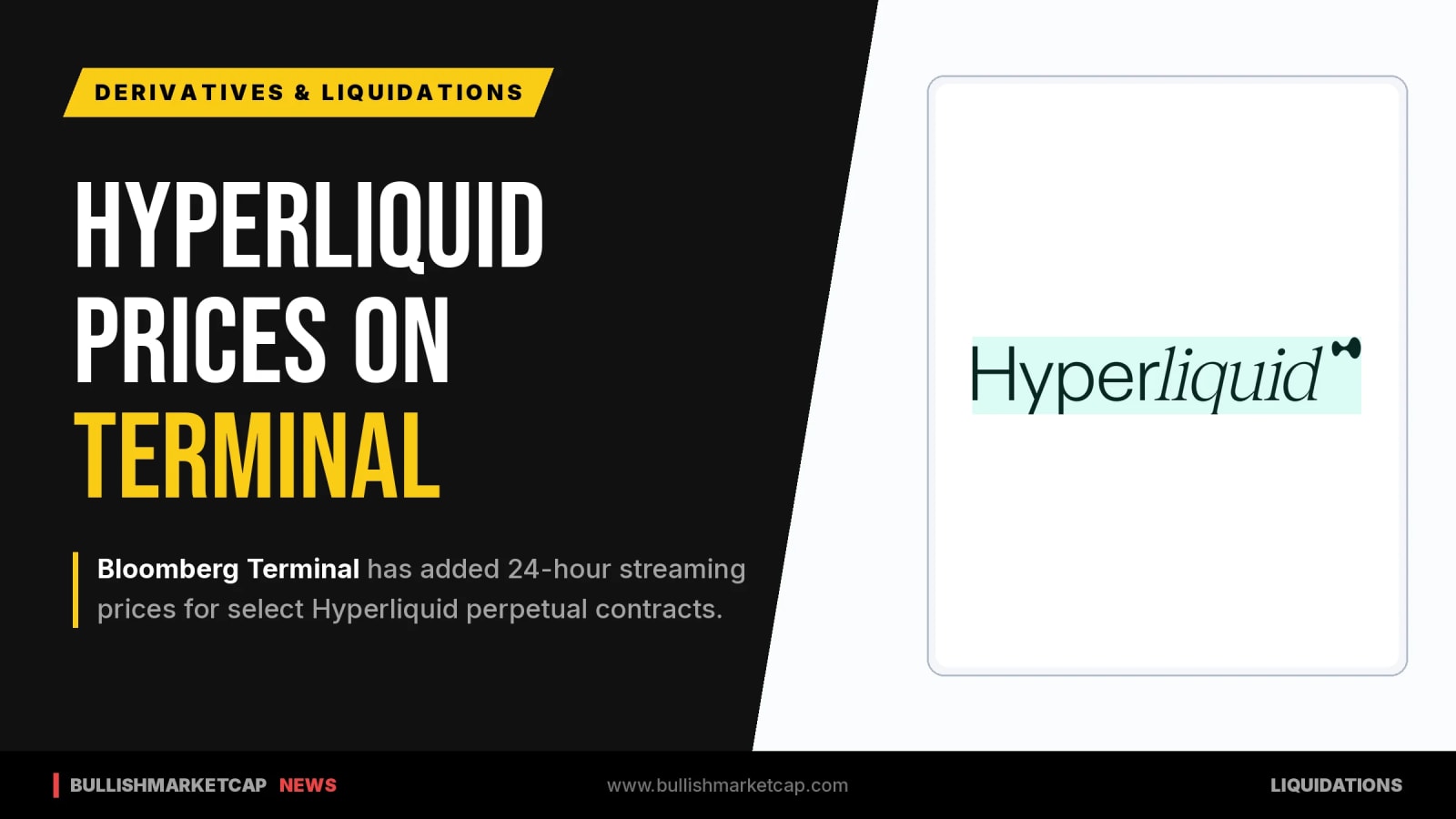 Bloomberg Terminal Adds Hyperliquid Perpetual Prices