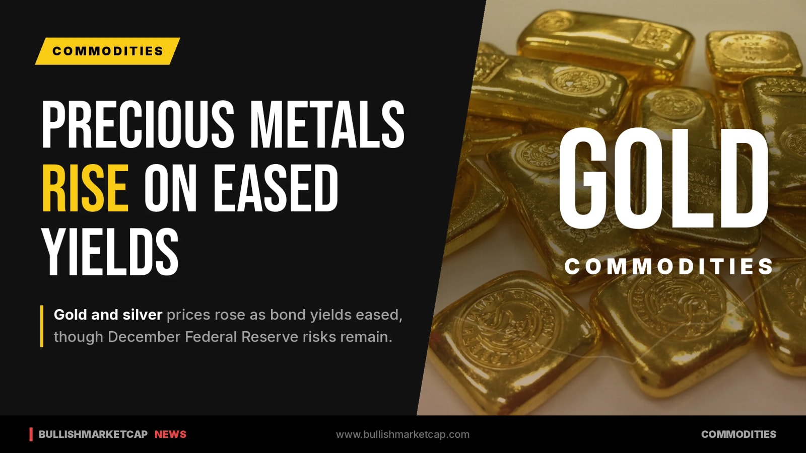 Gold and Silver Prices Rise as Yields Ease