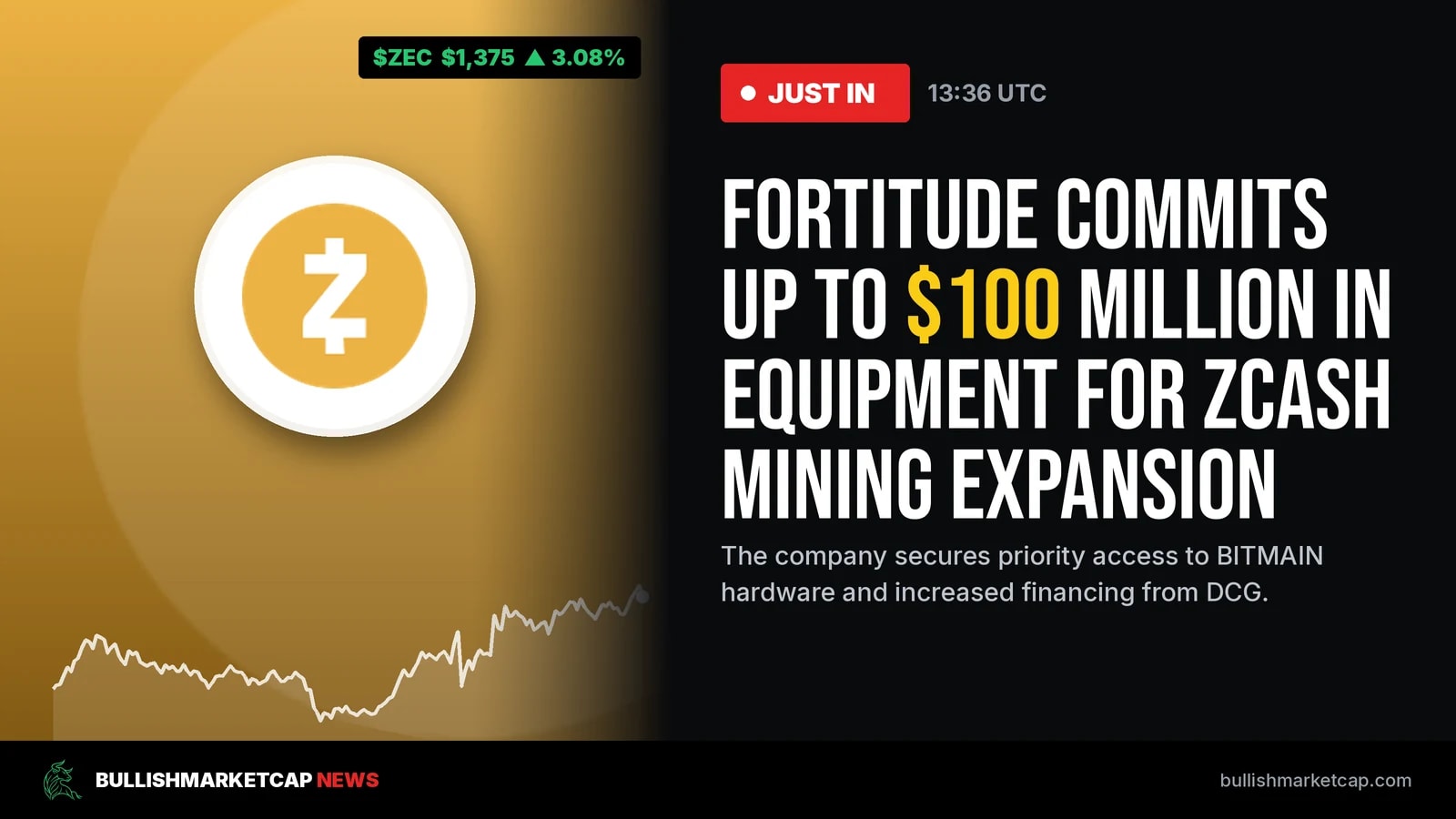 Fortitude Expands Zcash Mining With $100M Equipment Deal