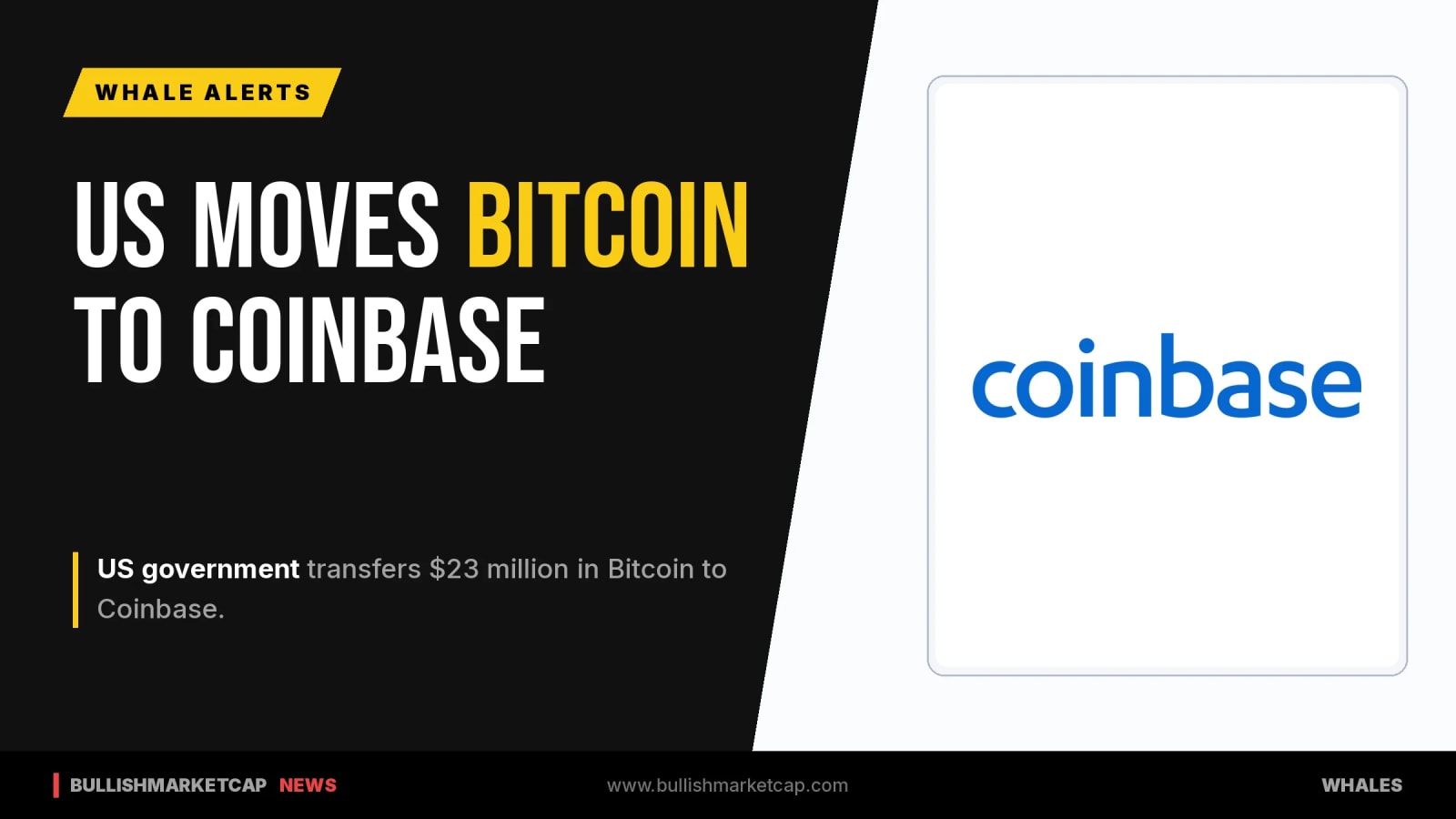 US Government Transfers $23M in Bitcoin to Coinbase
