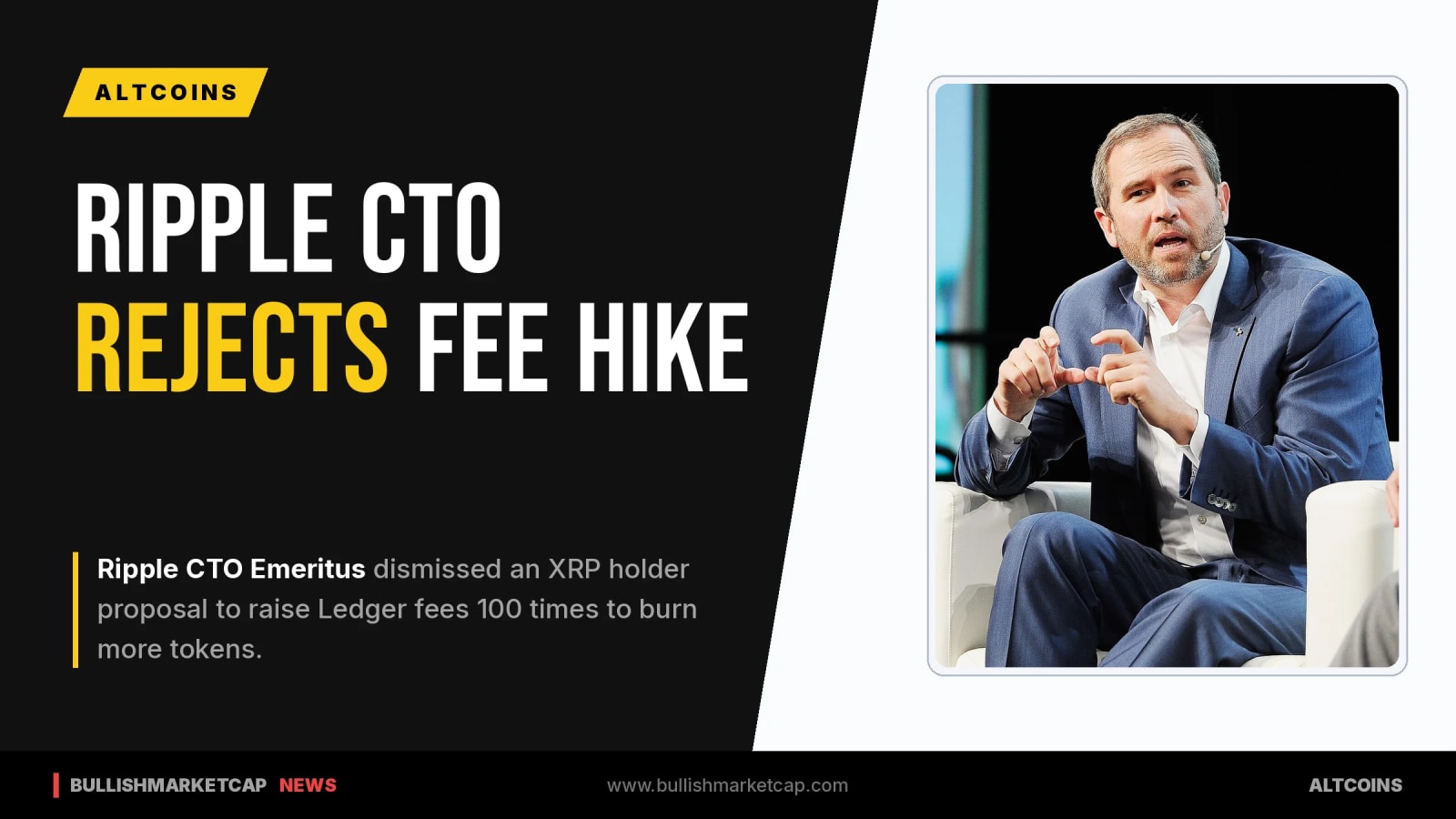 Ripple CTO Emeritus Dismisses XRP Ledger Fee Hike Proposal