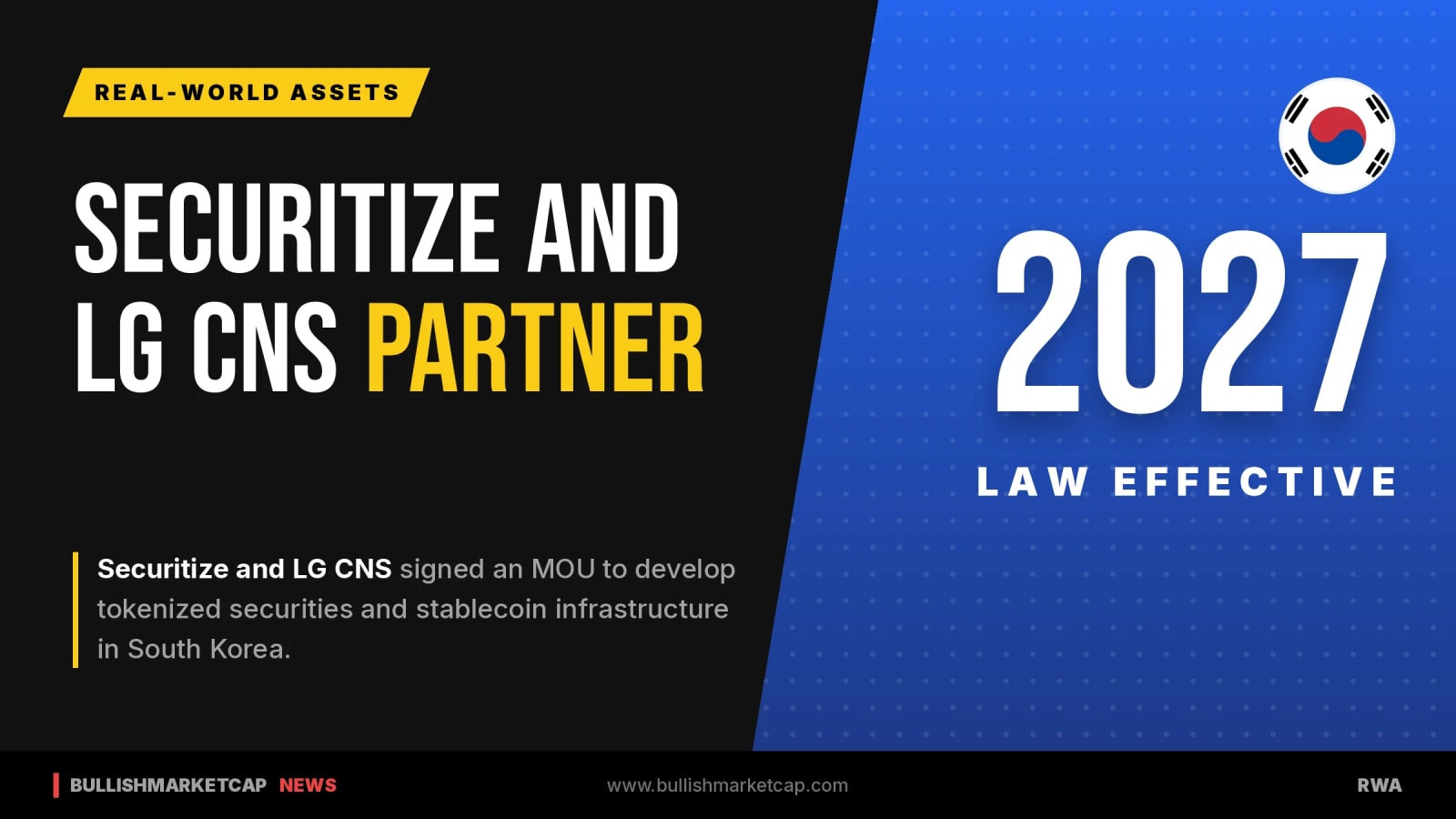 Securitize and LG CNS Partner on Korean Tokenized Assets
