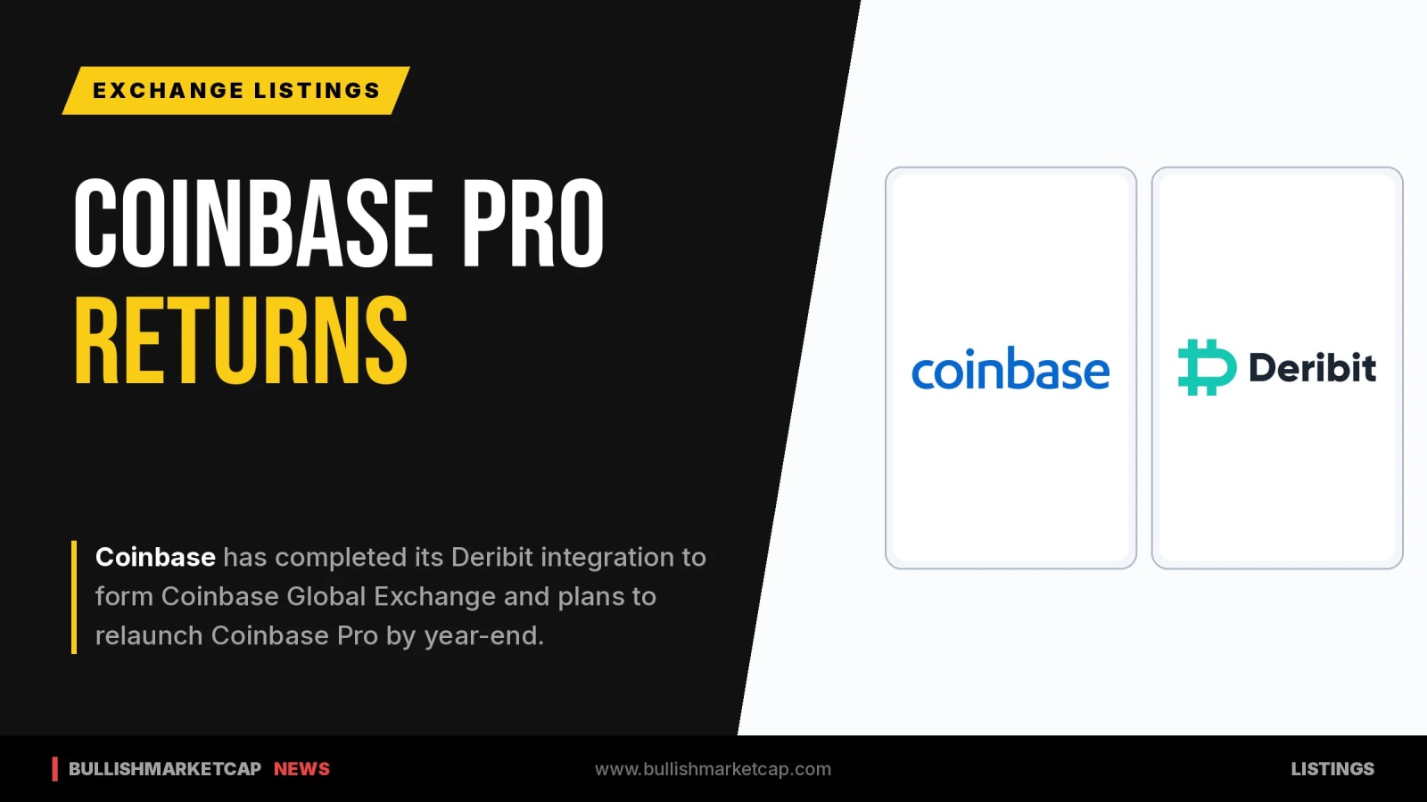 Coinbase Pro Returns Following Deribit Integration
