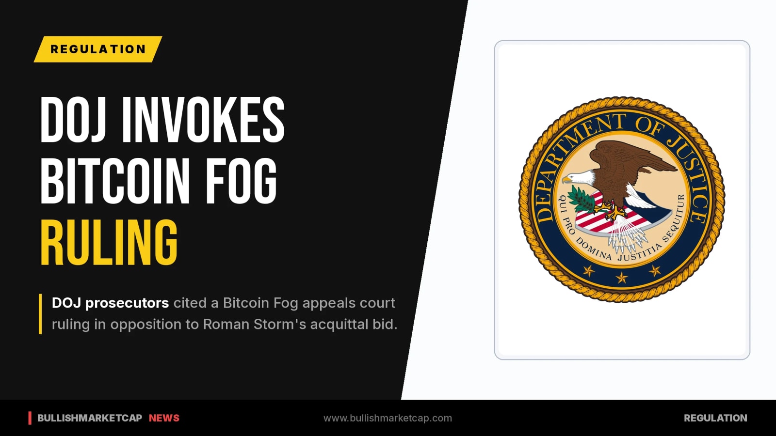 DOJ Invokes Bitcoin Fog Ruling in Tornado Cash Case
