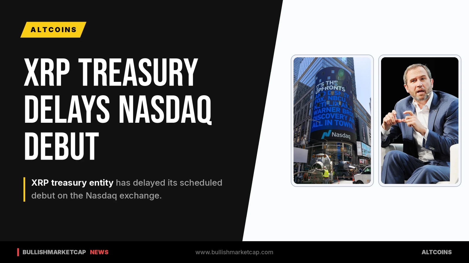 XRP Treasury Giant Delays Nasdaq Debut