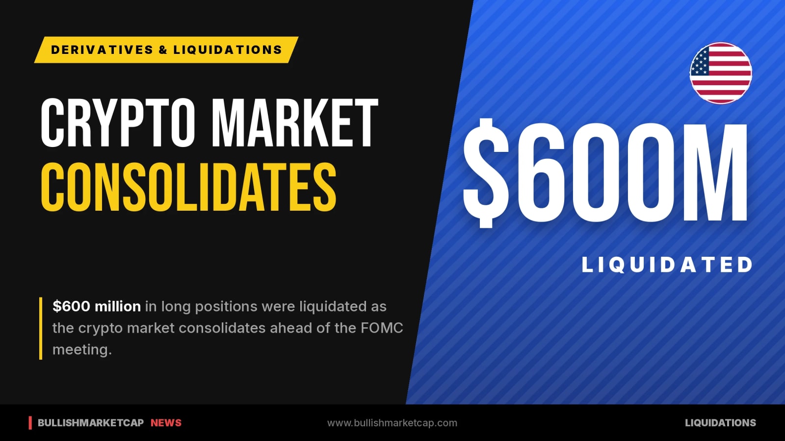 Crypto Market Consolidates Ahead of FOMC as Longs Liquidated