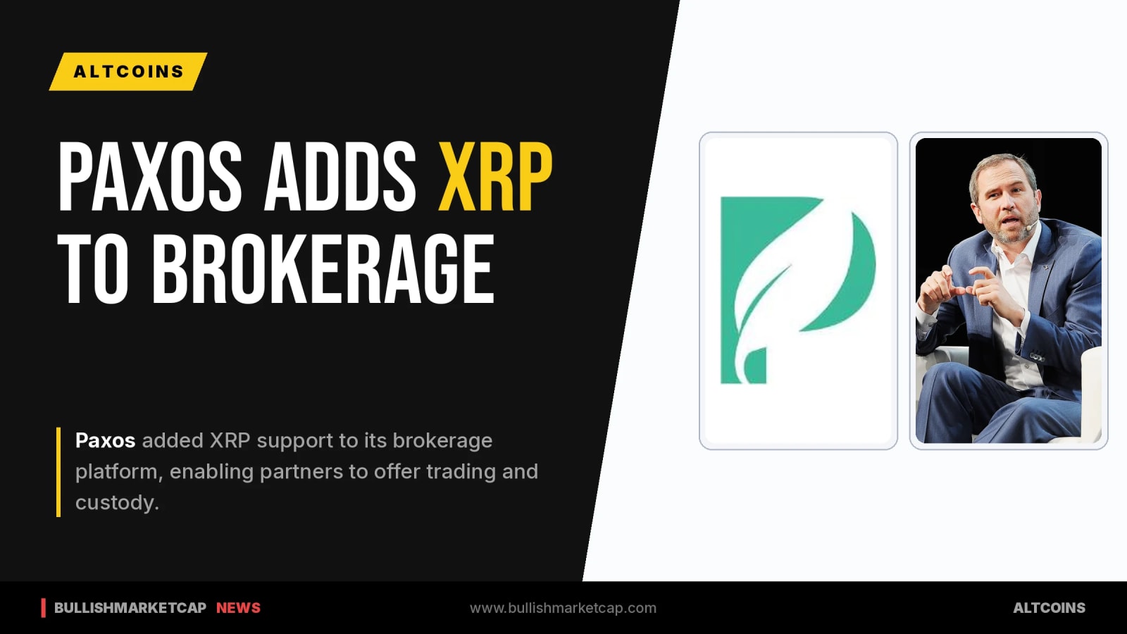 Paxos Adds XRP Support for Brokerage Partners