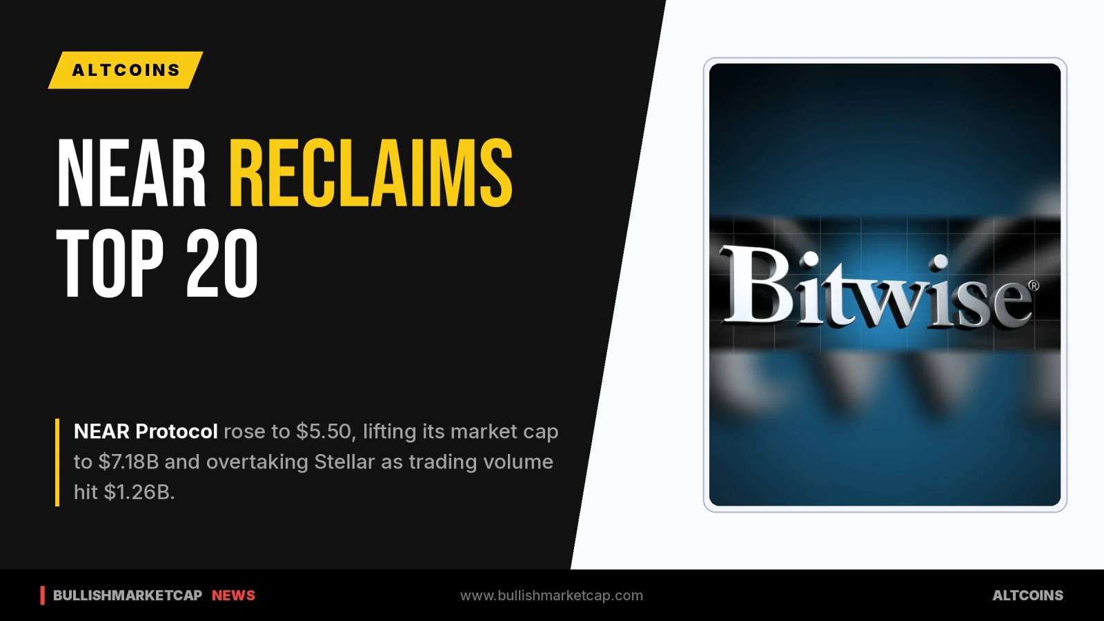 NEAR Protocol Flips Stellar to Reclaim Top 20 Crypto Spot