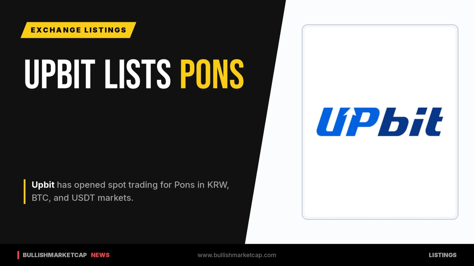 Upbit Opens Spot Trading for Pons in Three Markets