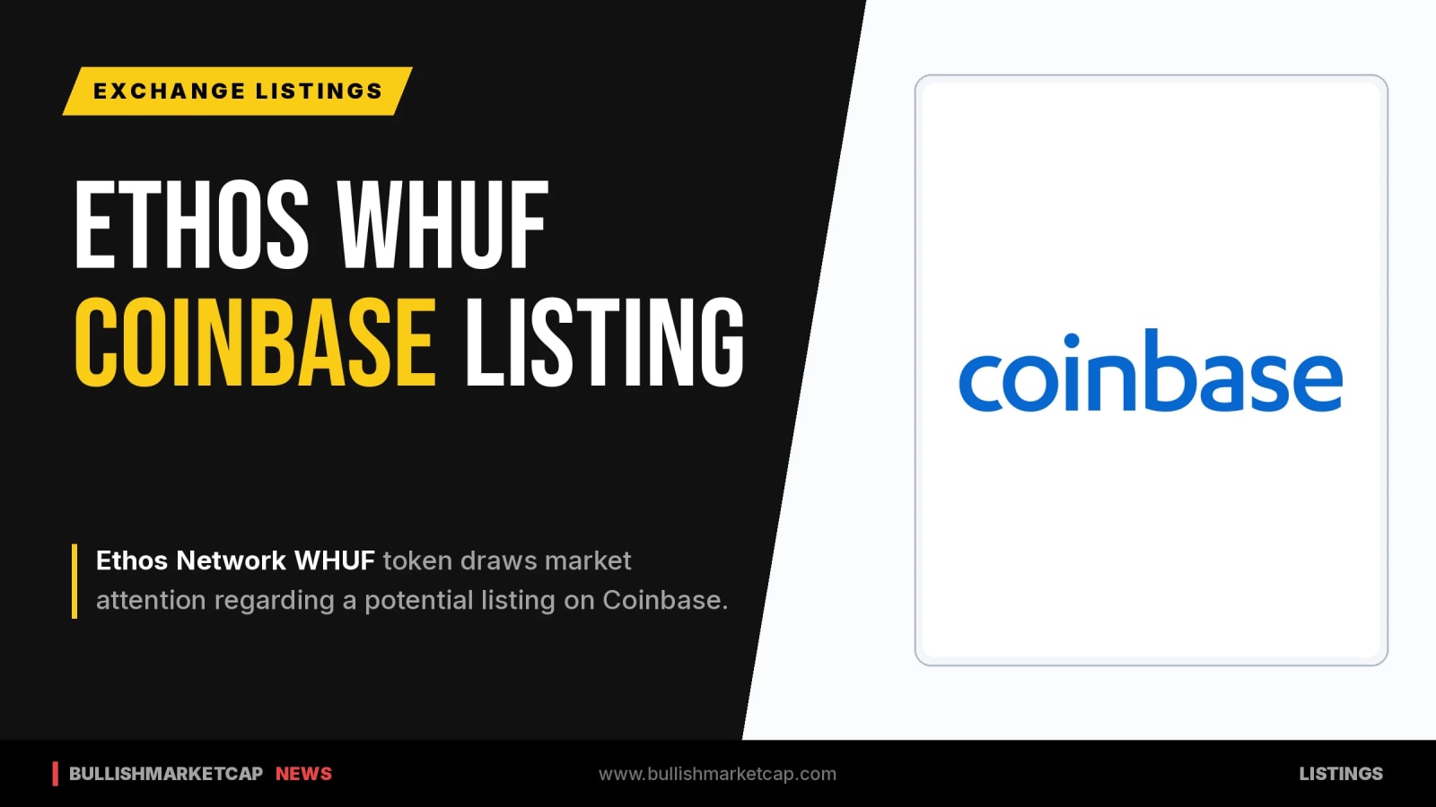Coinbase Considers Ethos Network WHUF Token Listing