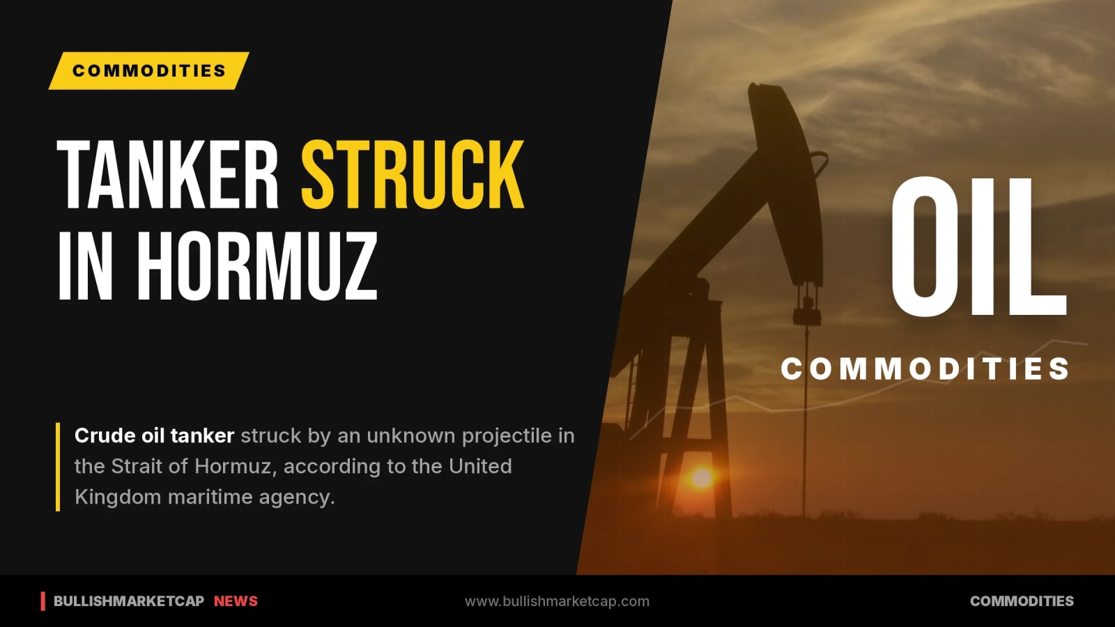 Crude Oil Tanker Struck by Projectile in Strait of Hormuz