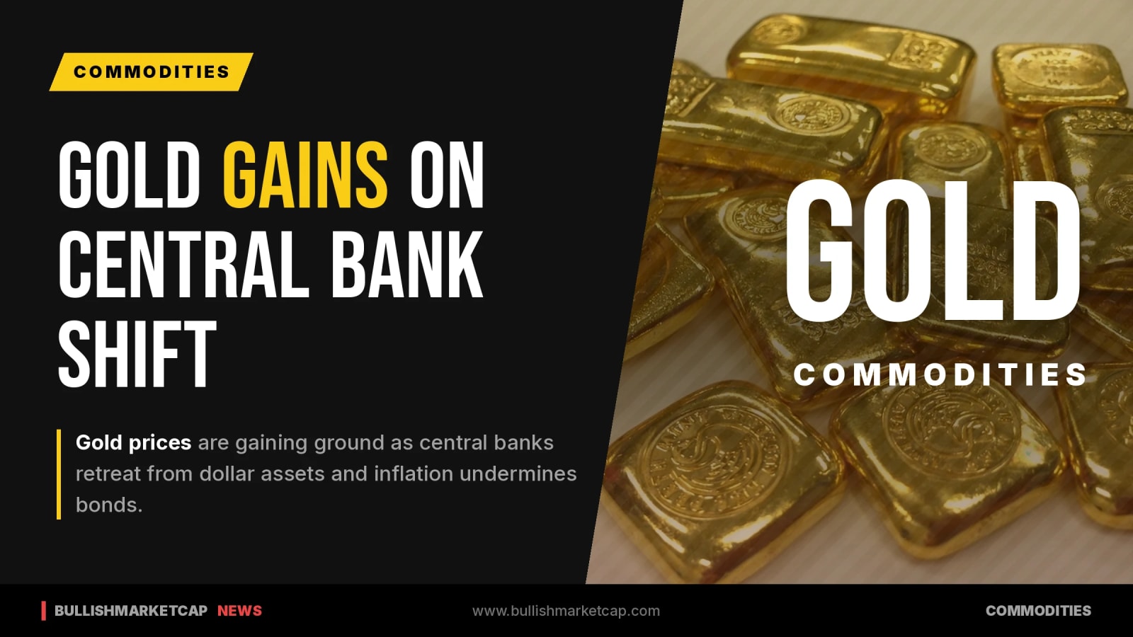 Gold Gains on Central Bank US Dollar and Bond Retreat