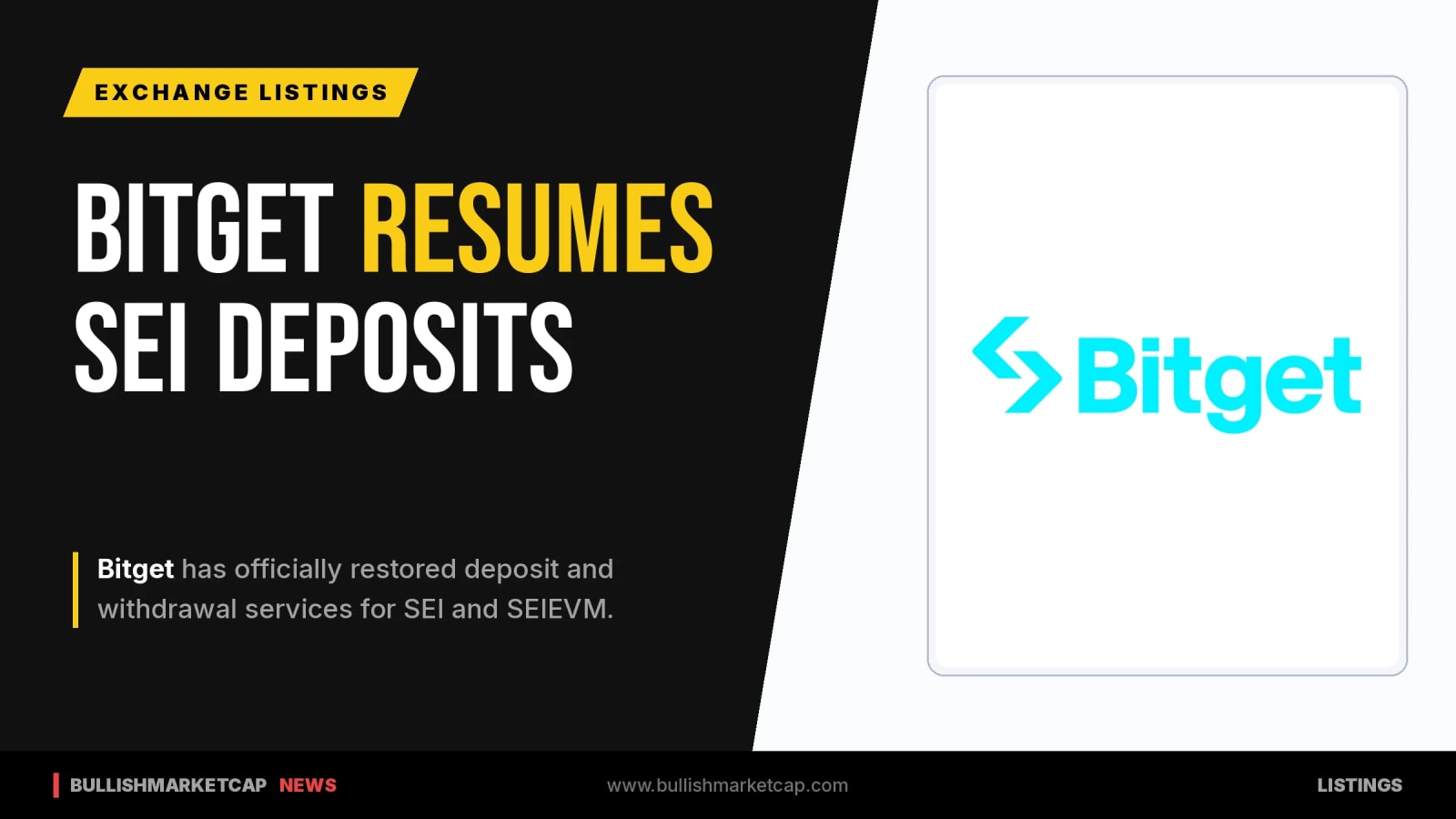 Bitget Resumes SEI And SEIEVM Deposit And Withdrawal Services