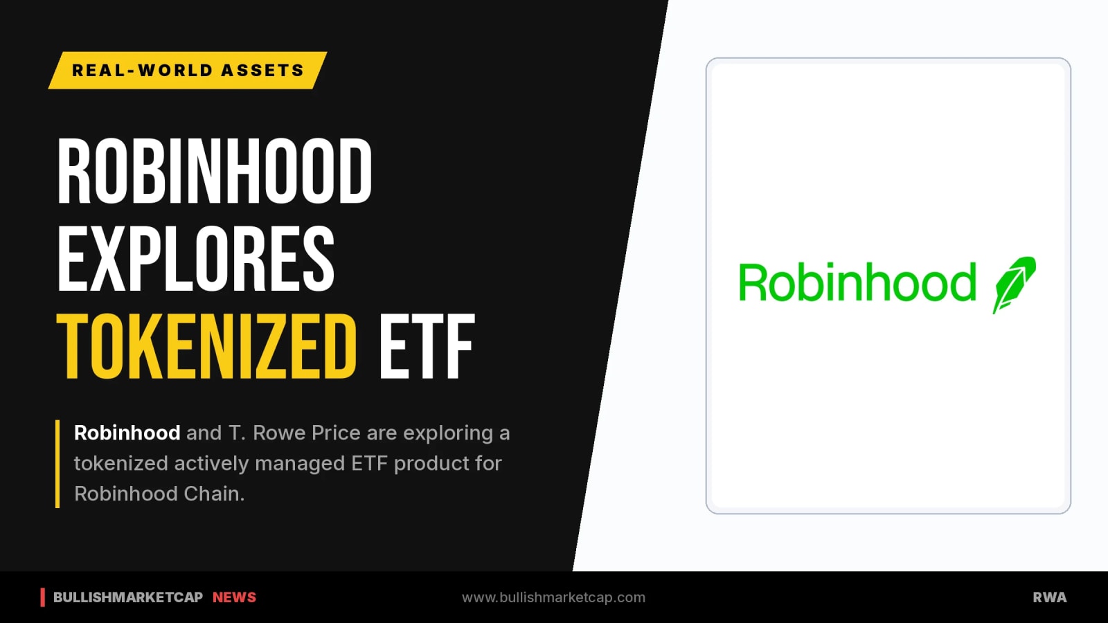 Robinhood Explores Tokenized ETF With T. Rowe Price