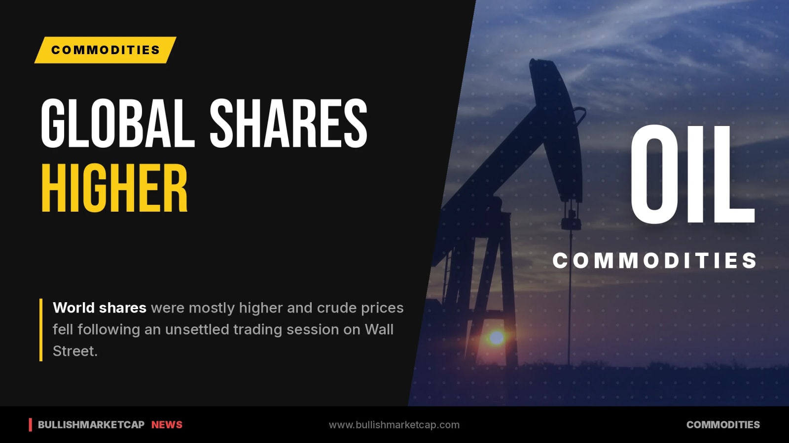 World Shares Mostly Higher As Crude Prices Fall