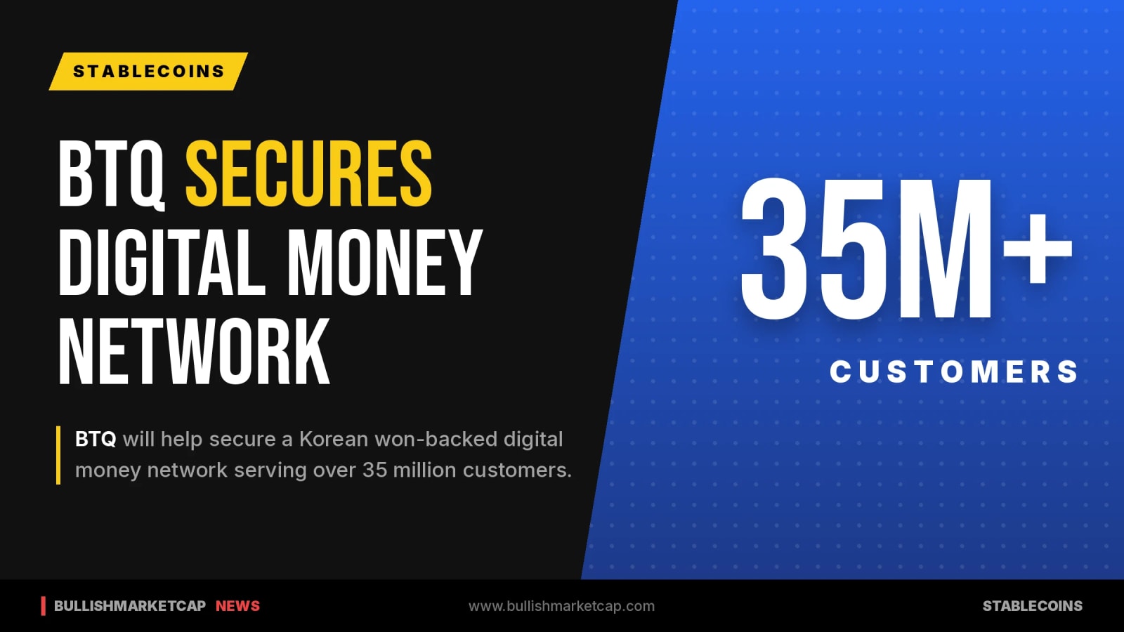 BTQ to Secure Korean Won-Backed Digital Money Network