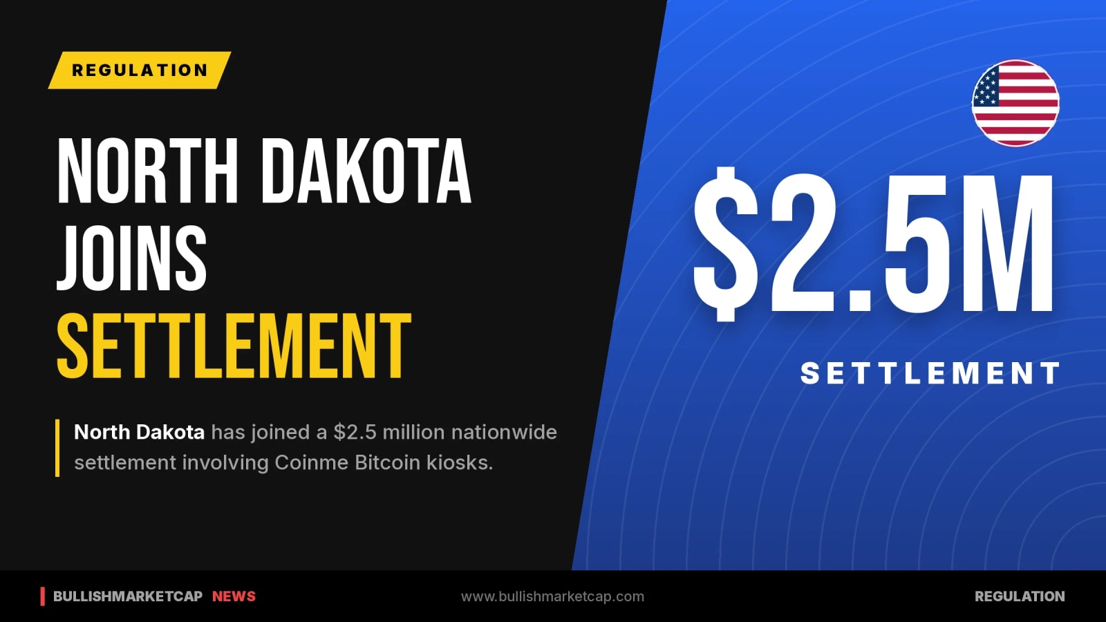 North Dakota Joins $2.5 Million Coinme Settlement