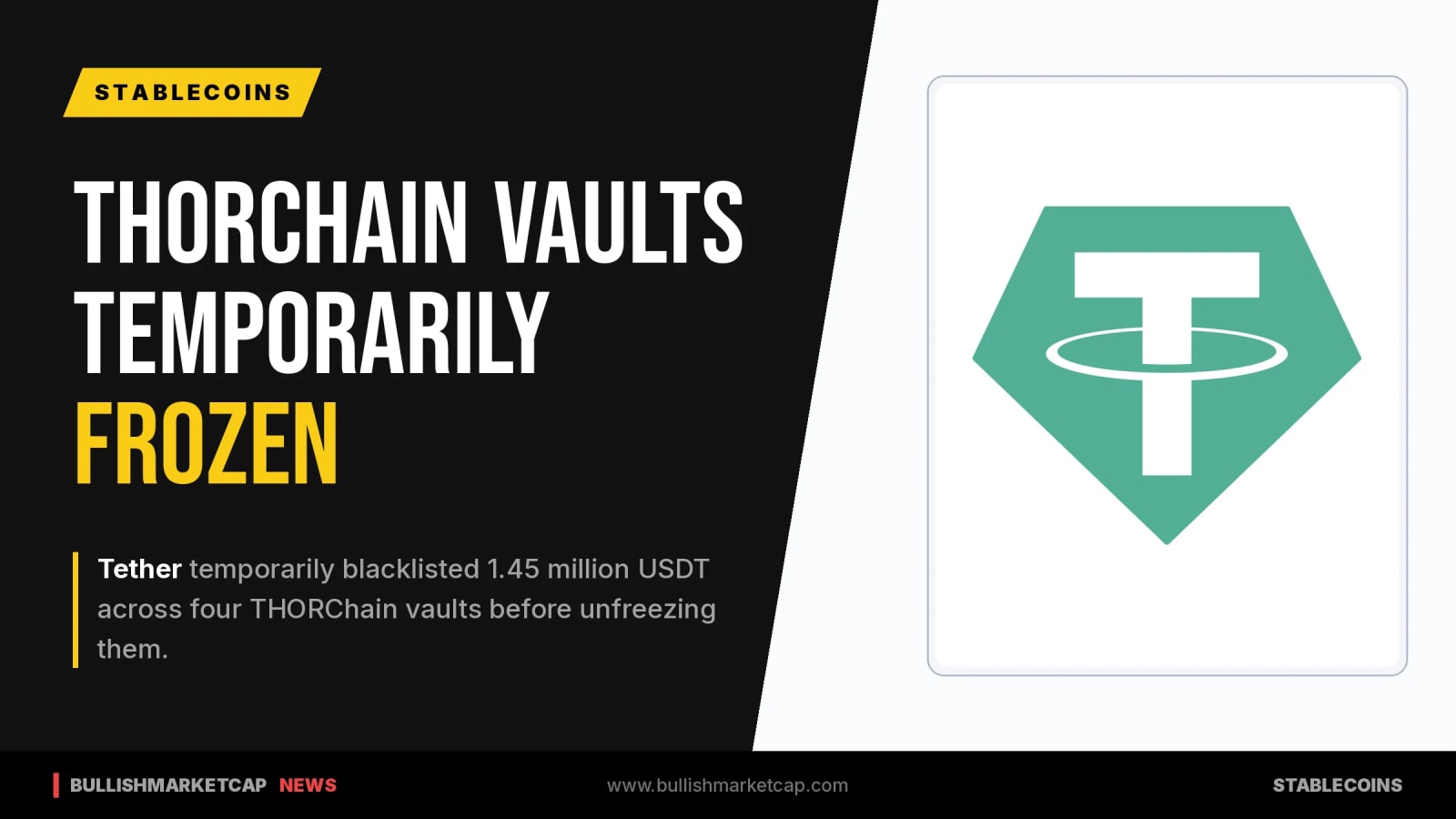 THORChain Vaults Temporarily Frozen by Tether