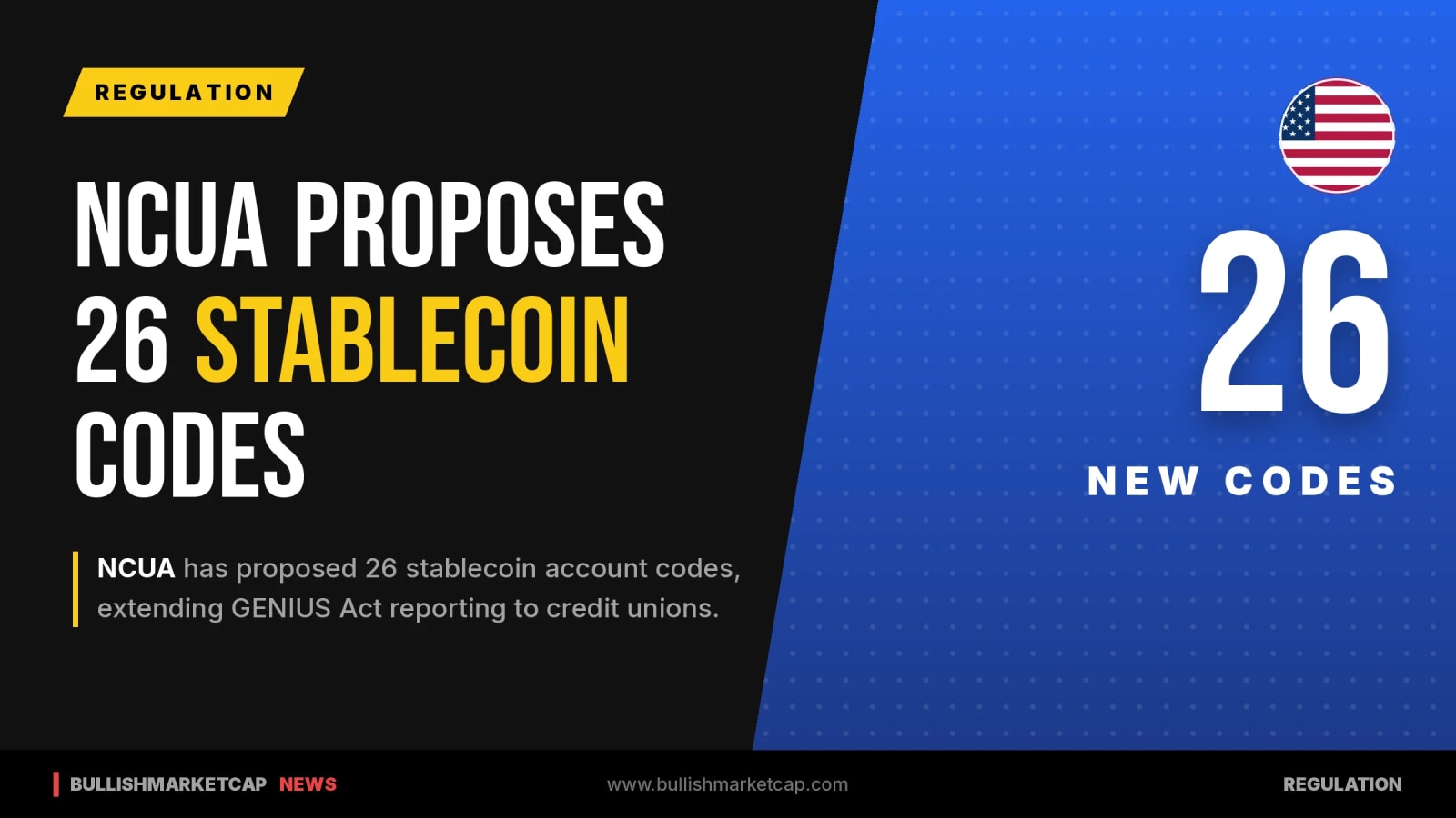 NCUA Proposes 26 Stablecoin Account Codes