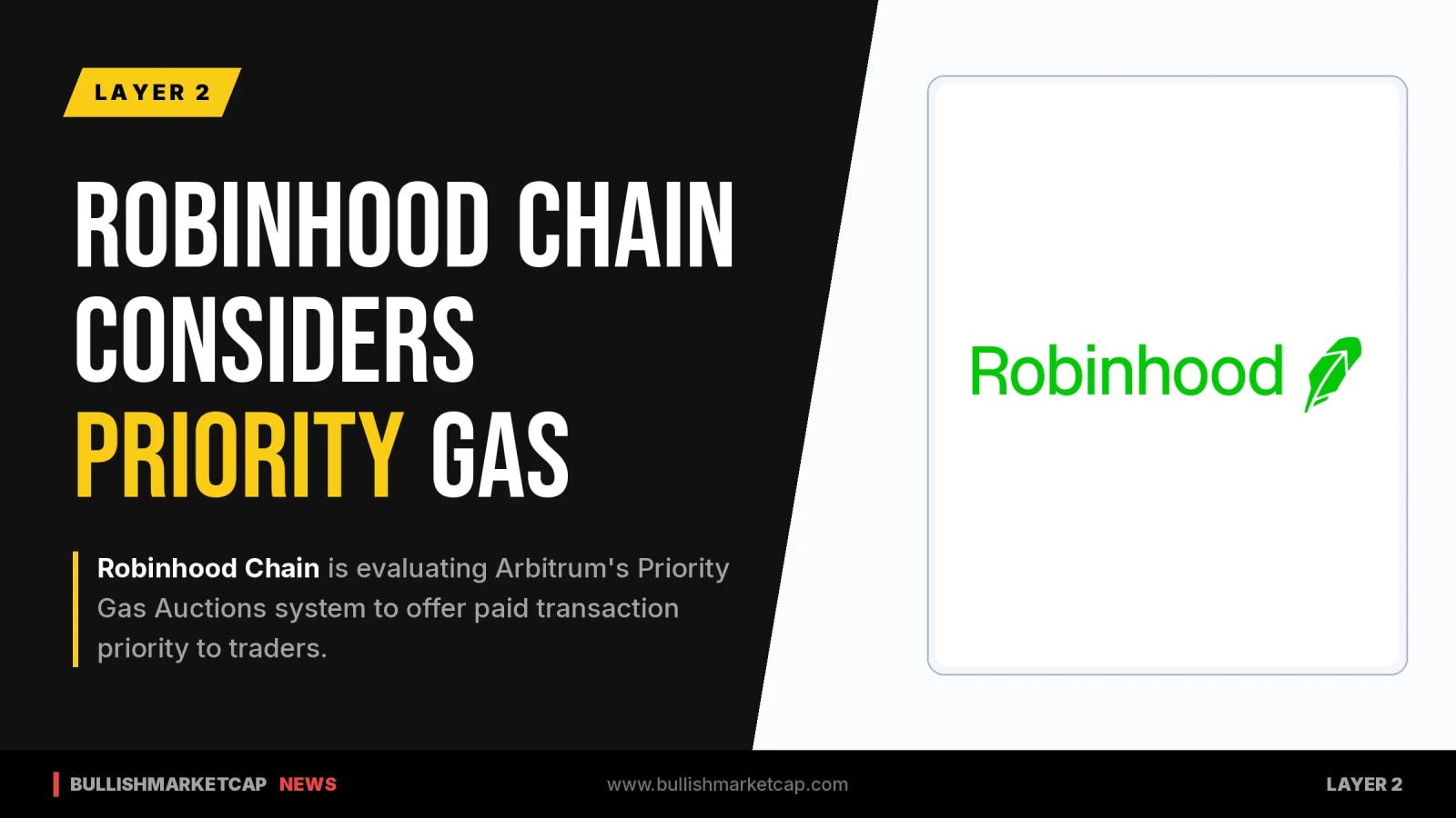 Robinhood Chain Considers Priority Gas Auctions
