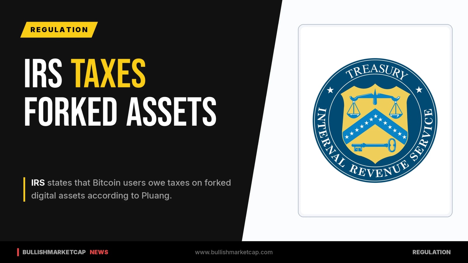 IRS Rules Bitcoin Forked Assets Subject to Tax
