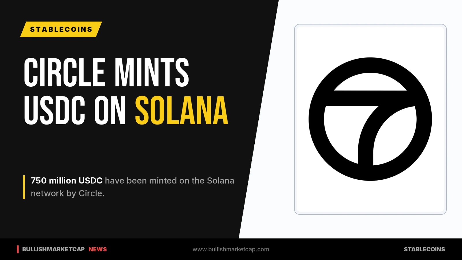 Circle Mints 750M USDC on Solana Network