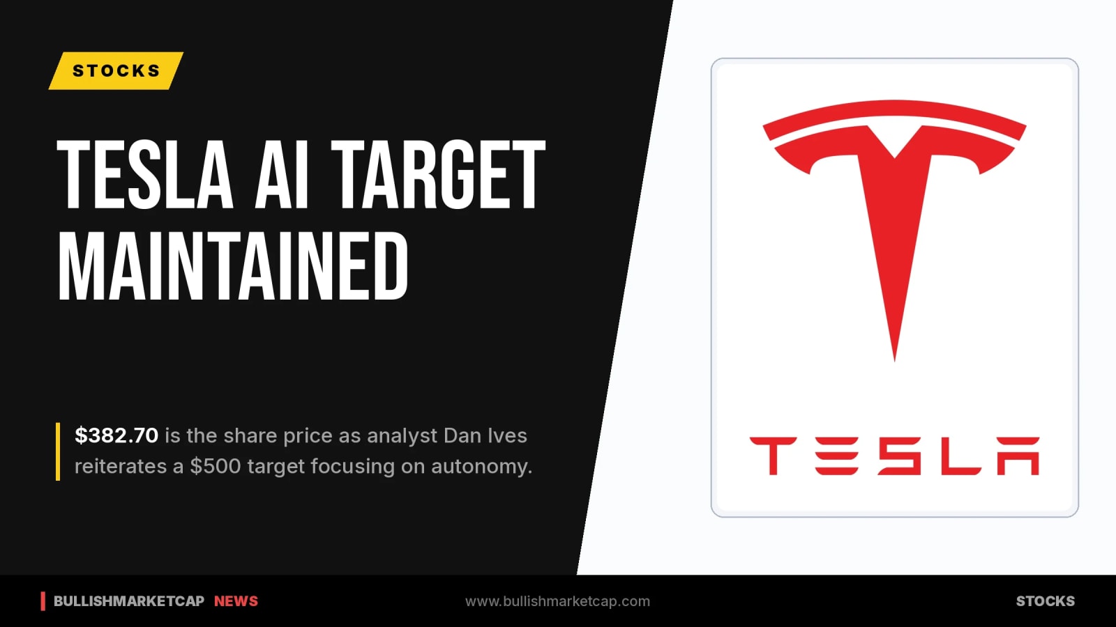Analyst Reiterates $500 Tesla Target as AI Play