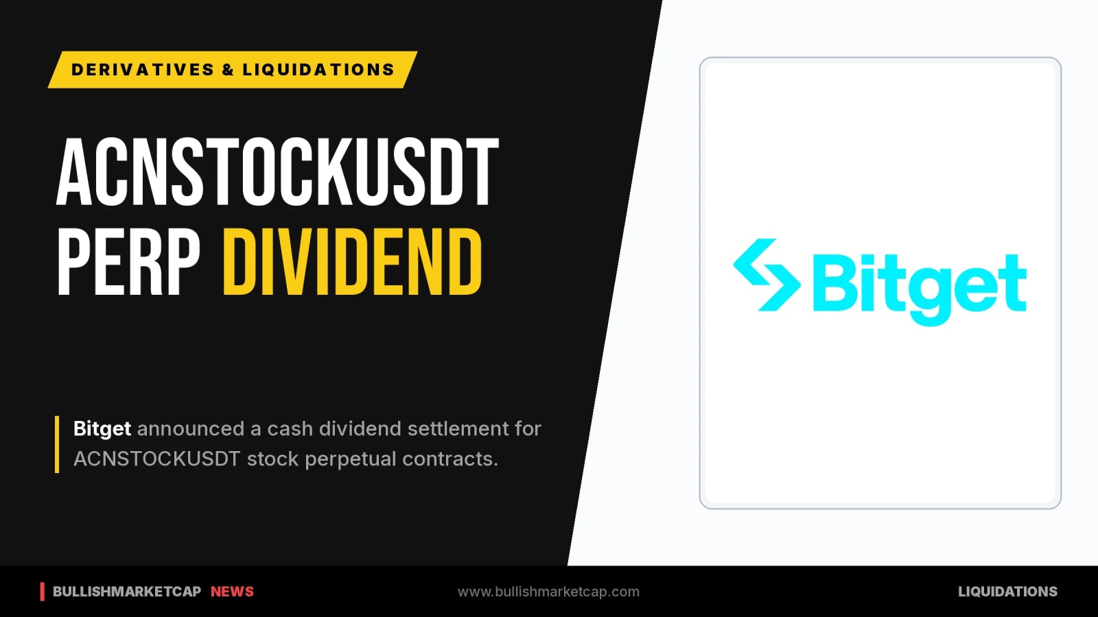 Bitget Announces Cash Dividend Settlement for ACNSTOCKUSDT