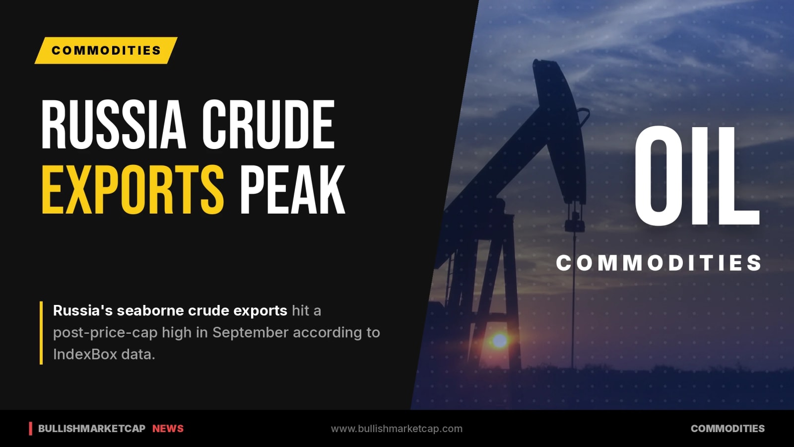 Russia Seaborne Crude Exports Reach Post-Price-Cap High