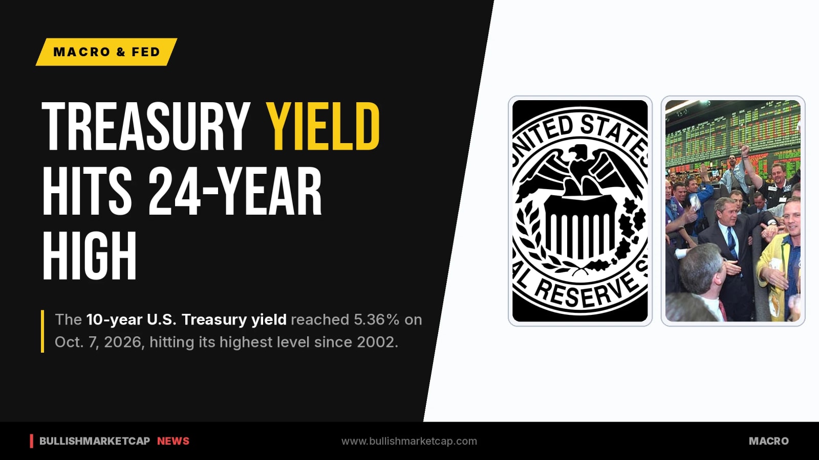 U.S. 10-Year Treasury Yield Hits 5.36% High