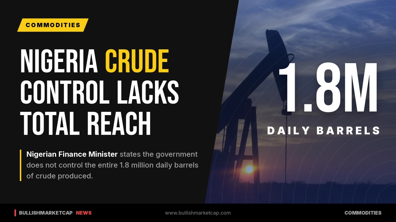 Nigeria Finance Minister: Government Lacks Full Control of Crude