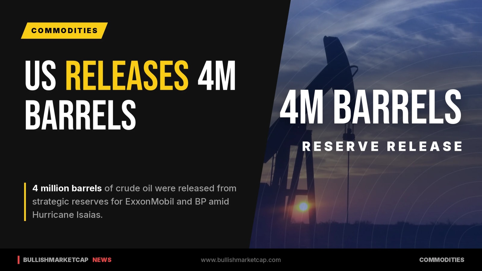 US Releases Strategic Oil Reserves Amid Hurricane Isaias